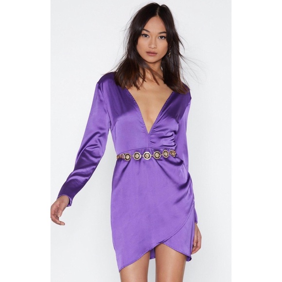 nasty gal purple dress